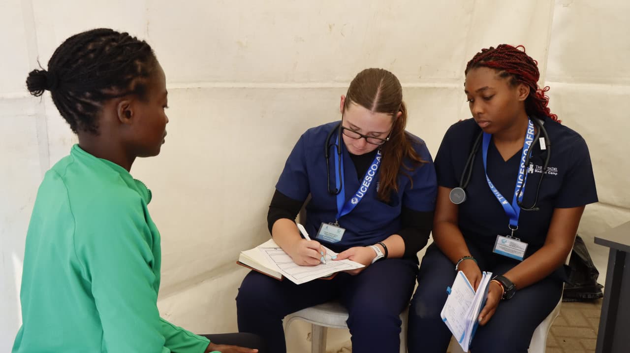 Doctor taking patient data